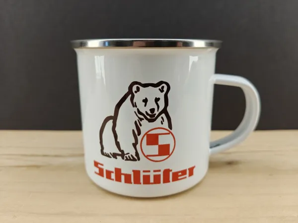 Schlüter Bär Emaille Tasse
